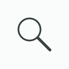 Magnifying glass icon vector symbol isolated. glass, loupe, search, magnifier, find, zoom symbol	
