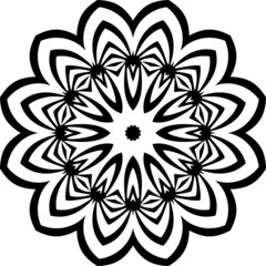 Circular pattern in form of mandala.Mehndi, tattoo, decoration. Decorative ornament in ethnic oriental style.Vintage decorative elements. Oriental pattern, vector illustration. Islam, Arabic, Indian