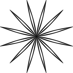 Simple geometric ornaments. Floral elements. Vector set of circular patterns.Easy mandalas for relaxation, meditation coloring, Basic mandala in circle floral shape.Simple Mandala Shape for Coloring.