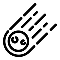 Meteor Flat Icon Isolated On White Background