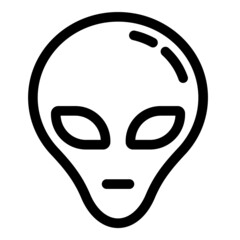 Alien Flat Icon Isolated On White Background