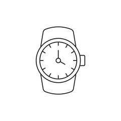 wristwatch icon line style icon, style isolated on white background
