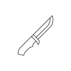 Hunting knife icon line style icon, style isolated on white background