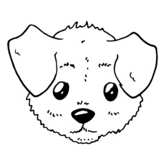 Puppy funny sketch. Vector illustration of a labrador dog breed.
