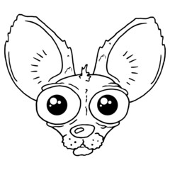 Funny dog sketch drawing. Vector illustration of a small breed dog.