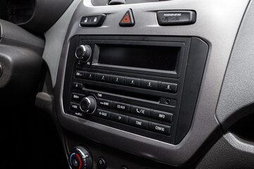 Obraz na płótnie Canvas Car interior buttons, switches, seat belt