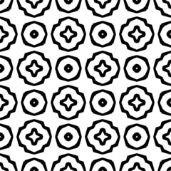 Abstract endless geometric texture illustration of symmetric lattice repeat tiles. Simple minimalist black & white background. Design for prints, textile, decor.Geometric texture with curved shapes.
