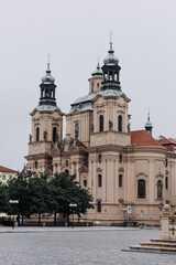 Fototapeta na wymiar Prague Old Town Buildings, and building signes 