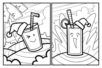 Cute christmas beverage coloring pages