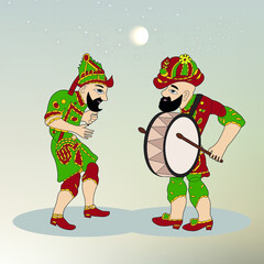 Karagoz and hacivat, ramadan drummer, ramadan, shadow game, islamic, ramadan kareem, gölge oyunu, puppet, ramadan mubarak, osmanlı, drummer, drum, Ramazan Davulcusu, Ottoman, playing drum, muslim