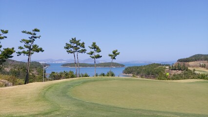 golf course by the sea