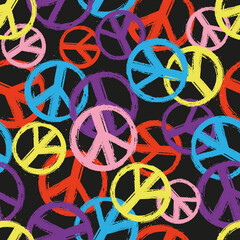Colorful World Peace Diversity Love Vector Seamless Pattern