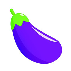 Cartoon eggplant emoji icon, aubergine symbol. Isolated vector vegetable clip art illustration..jpg