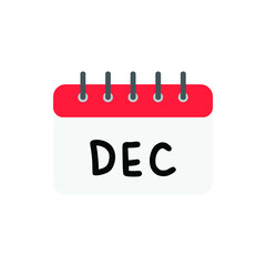 Vector calendar december for website, cv, presentation 