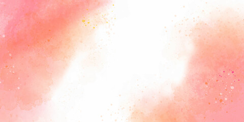 Fototapeta premium Watercolor background Abstract hand drawn watercolor living coral Pink smudge watercolor background design vector.