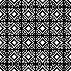 Fototapeta premium Abstract Vector Seamless Black and White home Pattern Background . background design with texture, geometric pattern, triangles, star, line and circle shapes in artsy style illustration.