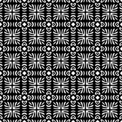 Abstract Vector Seamless Black and White home Pattern Background . background design with texture, geometric pattern, triangles, star, line and circle shapes in artsy style illustration.