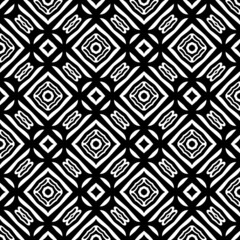 Abstract Vector Seamless Black and White home Pattern Background . background design with texture, geometric pattern, triangles, star, line and circle shapes in artsy style illustration.