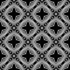 Subtle white and beige background. Simple geometric ornament. Delicate graphic texture with diamond shapes, stars, rhombuses, square grid. Decorative design.Black color lines.Great design for fabric.