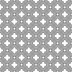 Subtle white and beige background. Simple geometric ornament. Delicate graphic texture with diamond shapes, stars, rhombuses, square grid. Decorative design.Black color lines.Great design for fabric.