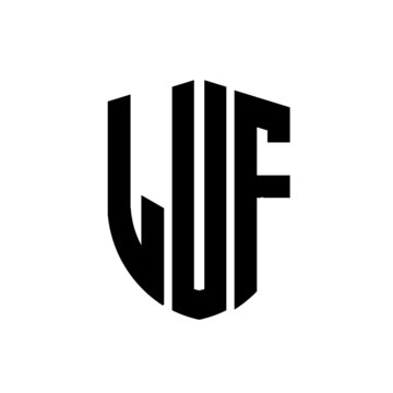 LUF letter logo design. LUF modern letter logo with black background. LUF creative  letter logo. simple and modern letter logo. vector logo modern alphabet font overlap style. Initial letters LUF 