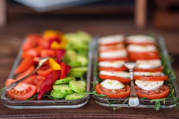 vegetables on the plate 