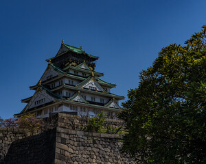 Naklejka premium Japanese Castle in the Spring