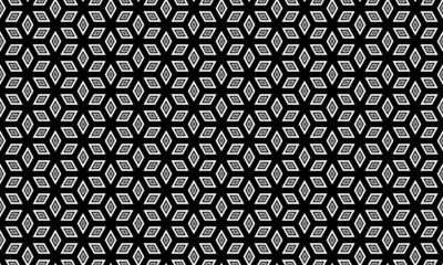 Geometric seamless patterns. Abstract geometric hexagonal graphic design print 3d cubes pattern. Seamless geometric pattern.Abstract background image with socialist elements on a black background.