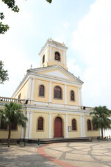 Fototapeta na wymiar マカオの風景（タイパ島の高台にそびえるカルモ教会）
