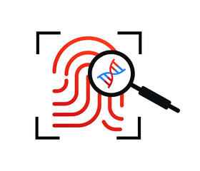 dna fingerprint id. genetic testing icon.
