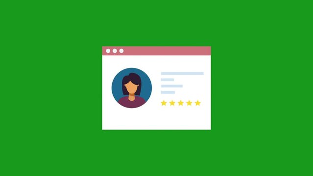 Customer profile analysis animation concept.4K motion animation