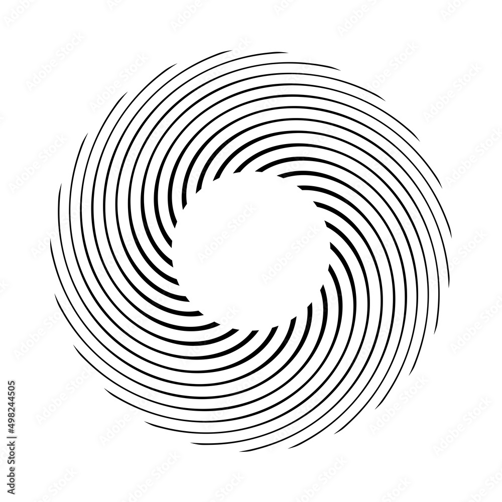 Wall mural radial lines, starburst, sunburst element isolated on white.black white lines circle graphic design.