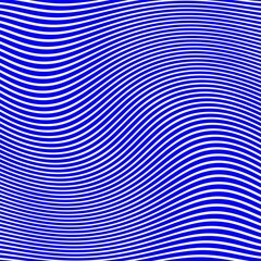 Vector Illustration of the Blue pattern of lines abstract background.Striped transition from blue to white in the form of a road. Trendy vector background.blue and white mobious wave stripe optical.