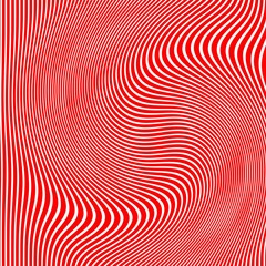 Vector Strips Abstract Background.Red and white wave stripe optical abstract design. Vector background. Music curved lines.black and white mobious wave stripe optical design opart.