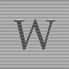 Abstract shape with black lines. Op art. Trendy design element for logo, tattoo, web pages, prints, posters, template, pattern and abstract background.Inside speed lines in arrow form. Geometric art. 