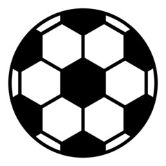 Fototapeta premium Soccer Ball Flat Icon Isolated On White Background