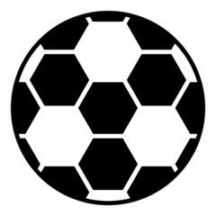 Fototapeta premium Soccer Ball Flat Icon Isolated On White Background