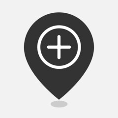 Add location map pointer isolated flat design vector illustration.