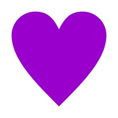 Purple love heart vector icon on a white background.Heart Love Emoji Icon Object Symbol Gradient Vector Art Design Cartoon Isolated Background.One Purple Heart Gradient.