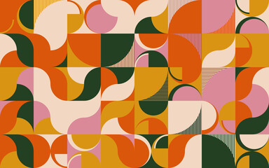 Scandi Art Made With Scandinavian Inspired Graphics Using Abstract Vector Geometric Shapes