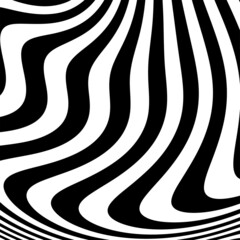 Vector illustration of a black stripe pattern.hypnosis spiral.Black And White Spiral.seamless wave line pattern.Curved Stripes Abstract Stripes Vector Stripes Stock Vector .Abstract Black and White.