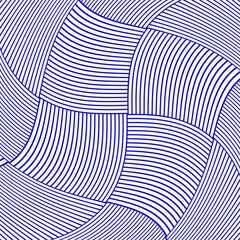 Abstract Blue and White Abstract Lines.Abstract pattern of wavy stripes or rippled 3D relief black and white lines background. Vector twisted curved stripe modern trendy.Wavy Lines Optical.