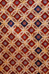 Rich decorated ceiling of Lalgarh Palace, Bikaner, Rajasthan, India, Asia