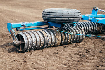 tractor on the field farming sowing agronomist on a combine