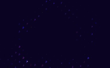 Dark Purple vector layout with lines, triangles.