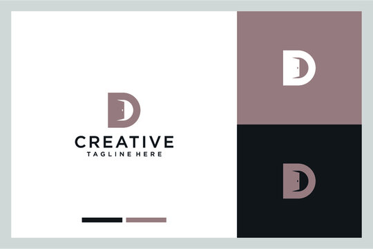 letter d door logo design