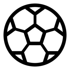 Obraz premium Football Ball Flat Icon Isolated On White Background