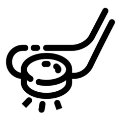 Hockey Flat Icon Isolated On White Background