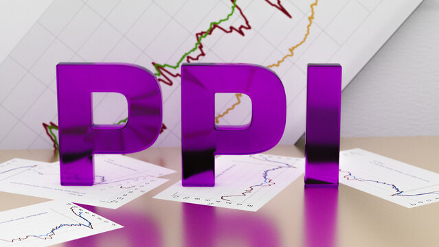 PPI. The Producer Price Index. Concept. 3d Illustration