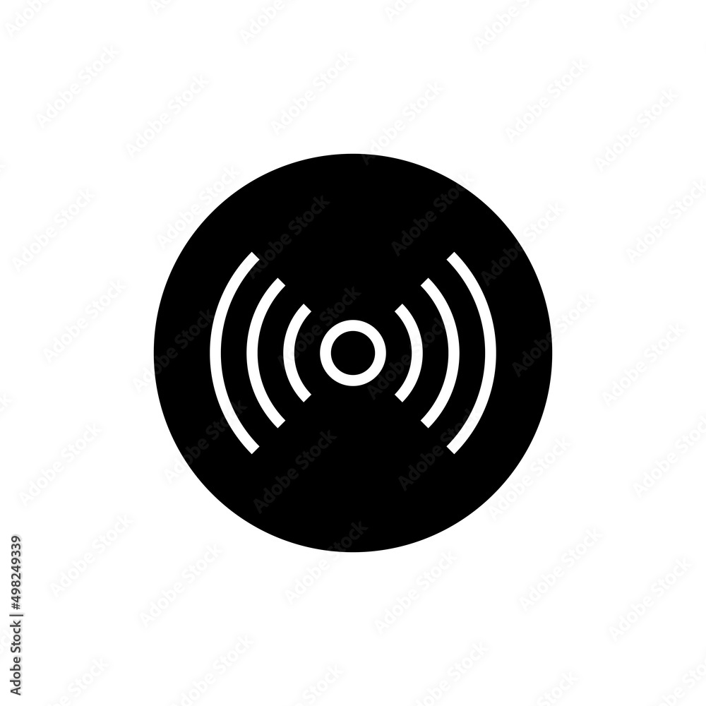 Canvas Prints Signal icon in black round